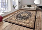 Тъкан персийски килим Blue stones 1656 black/cream